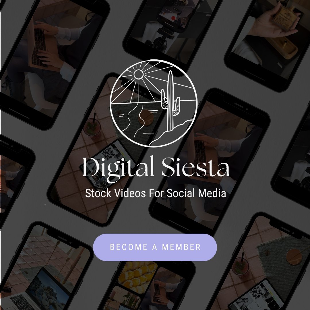 digital siesta stock videos for social media creative